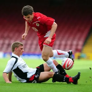 Joe Edwards in Action for Bristol City against Bournemouth Reserves