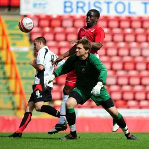John Akinde in Action for Bristol City Against Bournemouth Reserves