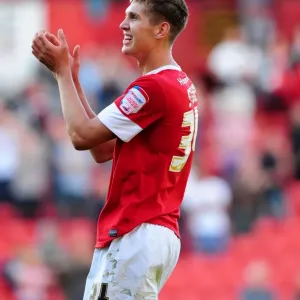 John Stones' Euphoric Moment Print: Barnsley's Championship Win