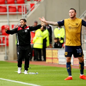 Johnson and Tomlin's Frustrated Reaction: Rotherham United vs. Bristol City, Sky Bet Championship (10.09.16)