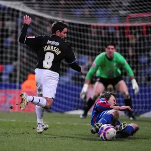 Johnson vs Lawrence: Intense Moment in the Championship Clash between Crystal Palace and Bristol City - 09/03/2010