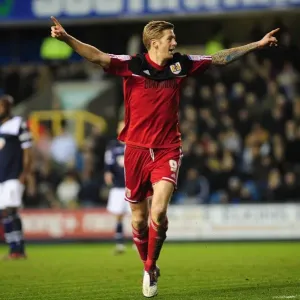 Jon Stead's Championship Goal Celebration: Millwall vs. Bristol City (01/01/2013)