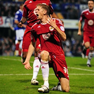 Jon Stead's Euphoric Goal Celebration: Portsmouth vs. Bristol City, Championship 2010