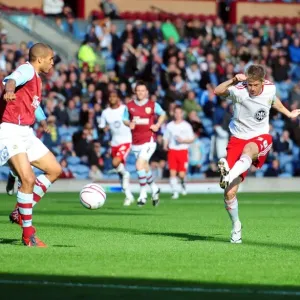 Jon Stead's Shot for Goal: Burnley vs. Bristol City Championship Clash, September 2010 Jon Stead's Shot for Goal: Burnley vs. Bristol City Championship Clash, September 2010