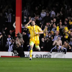Jonas Gutierrez Print, Ashton Gate Stadium Goal Celebration