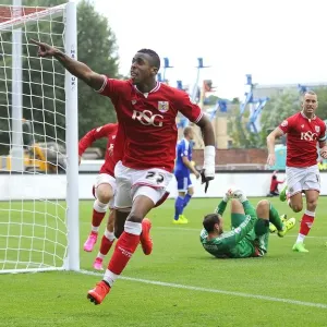 Jonathan Kodjia's Thrilling Goal Celebration: Bristol City vs. Brentford, Sky Bet Championship 2015