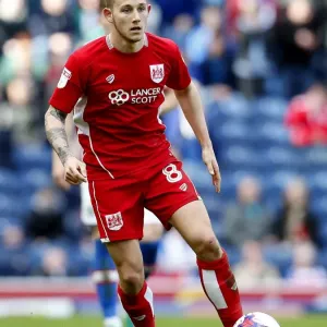 Josh Brownhill of Bristol City in Action against Blackburn Rovers, Sky Bet Championship, 2017