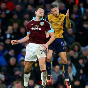 Josh Brownhill vs James Tarkowski Print - Turf Moor FA Cup Clash Josh Brownhill vs James Tarkowski Print - Turf Moor FA Cup Clash