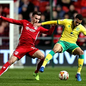 Josh Murphy vs Joe Bryan Clash: Bristol City vs Norwich City, Sky Bet Championship, Ashton Gate, 2017
