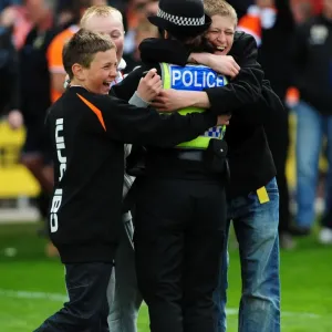 Jubilant Blackpool Fans and Police Celebrate Championship Victory over Bristol City (02.05.2010)