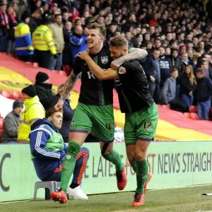 Jubilant Moment Print: Aden Flint and Nathan Baker Celebrating