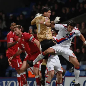 Julian Speroni flaps for the ball in Julian Speroni flaps for the ball in
