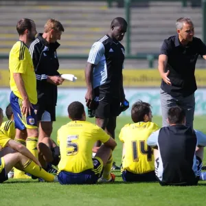 Keith Millen Addresses Bristol City Team After Pre-Season Friendly vs. Yeovil Town at Huish Park