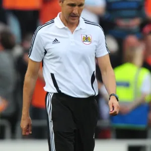 Keith Millen and Bristol City Face Blackpool in League Cup Print Keith Millen and Bristol City Face Blackpool in League Cup Print