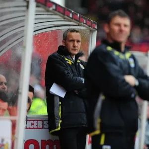 Keith Millen Leads Bristol City Print, 2010 Championship Football Photo