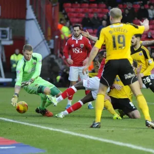 Kieran Agard's Close Call: Bristol City vs Sheffield United, 14/02/2015