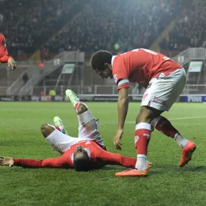 Kieran Agard Print: Bristol City Goal Celebration Kieran Agard Print: Bristol City Goal Celebration