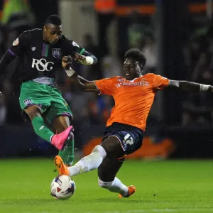 Kodjia's Shot Blocked: Luton Town vs. Bristol City, 11-08-2015 Kodjia's Shot Blocked: Luton Town vs. Bristol City, 11-08-2015