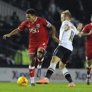 Korey Smith of Bristol City Passes Past Johnny Russell of Derby County - Derby County vs. Bristol City, Sky Bet Championship Korey Smith of Bristol City Passes Past Johnny Russell of Derby County - Derby County vs. Bristol City, Sky Bet Championship