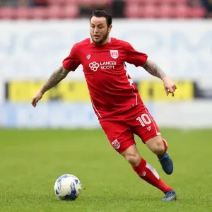Lee Tomlin of Bristol City in Action against Wigan Athletic, Sky Bet Championship, 11 March 2017