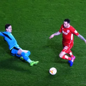 Lee Tomlin Scores Past Danny Ward Print Lee Tomlin Scores Past Danny Ward Print