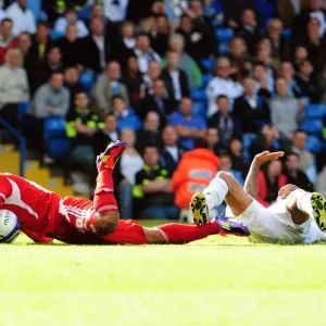 Leeds Kisnorbo Fouls Maynard, Red Carded in Penalty-Granting Clash at Elland Road (Leeds United v Bristol City, League Cup, 16th September 2011) Leeds Kisnorbo Fouls Maynard, Red Carded in Penalty-Granting Clash at Elland Road (Leeds United v Bristol City, League Cup, 16th September 2011)