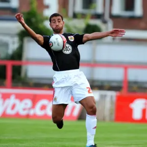 Bristol City FC Print: Lewin Nyatanga in Action