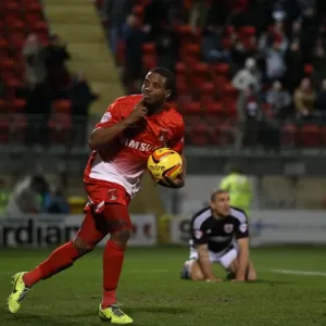 Leyton Orient's Kevin Lisbie Celebrates First Goal Against Bristol City, 11-02-2014 Leyton Orient's Kevin Lisbie Celebrates First Goal Against Bristol City, 11-02-2014