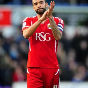 Liam Fontaine of Bristol City Thanks Fans after Ipswich Victory, March 2012
