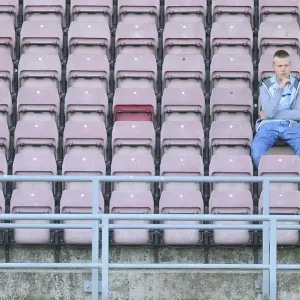 Lone Coventry Fan Amidst the Crowds of Sixfields Stadium during Coventry V Bristol City Match Lone Coventry Fan Amidst the Crowds of Sixfields Stadium during Coventry V Bristol City Match