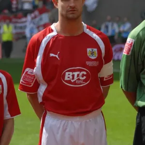 Louis Carey Celebrates Promotion: Bristol City Football Club Play-Off Final Win