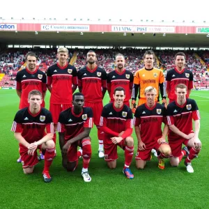 Louis Carey Testimonial: Bristol City Squad, Brett Pitman, Jon Stead, Liam Fontaine, Cole Skuse, Mark Wilson, Yannick Bolasie, Greg Cunningham, Martyn Woolford, and Stephen Pearson vs. Bristol Rovers (04.08.2012)