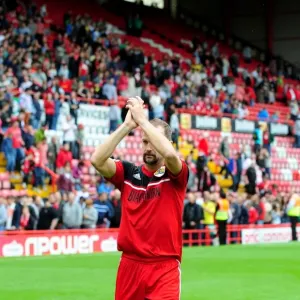 Louis Carey's Emotional Farewell: A Heartfelt Moment at Ashton Gate (During the Pre-Season Friendly between Bristol City and Bristol Rovers, August 4, 2012)