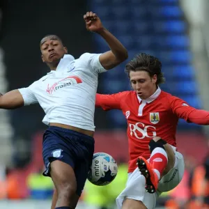 Print of Luke Freeman Shut Down in action, League One match