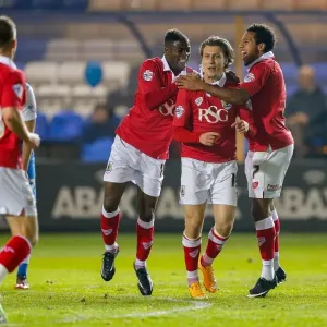 Luke Freeman Print: Bristol City Leads Peterborough United 0-1