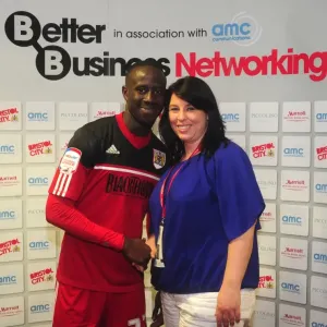 Print of Man of the Match presentation at Ashton Gate