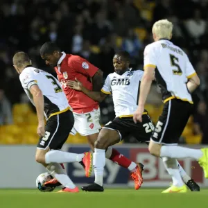 Print of Mark Little in action for Bristol City against Port Vale