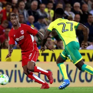 Mark Little Charges Forward: Norwich City vs. Bristol City Championship Clash, August 2016 Mark Little Charges Forward: Norwich City vs. Bristol City Championship Clash, August 2016