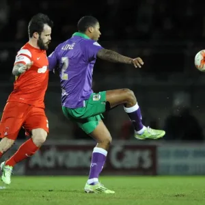 Mark Little Fends Off Chris Dagnall's Pressure During Leyton Orient vs. Bristol City Clash, Sky Bet League One Mark Little Fends Off Chris Dagnall's Pressure During Leyton Orient vs. Bristol City Clash, Sky Bet League One