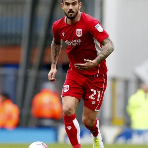 Marlon Pack of Bristol City in Action Against Blackburn Rovers, Sky Bet Championship, 2017
