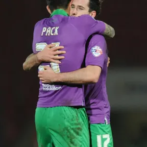 Marlon Pack and Greg Cunningham Celebrate Bristol City's Win Print Marlon Pack and Greg Cunningham Celebrate Bristol City's Win Print