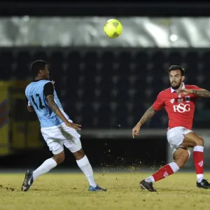 Marlon Pack Under Pressure: Passing the Ball for Bristol City against Botswana, 2014 Marlon Pack Under Pressure: Passing the Ball for Bristol City against Botswana, 2014