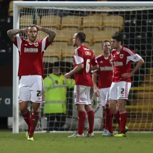 Marlon Pack's Disappointment: Notts County vs. Bristol City, League One, December 2013 Marlon Pack's Disappointment: Notts County vs. Bristol City, League One, December 2013