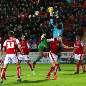 Maron Pack of Bristol City Challenging Lee Camp of Rotherham United - Sky Bet Championship Clash Maron Pack of Bristol City Challenging Lee Camp of Rotherham United - Sky Bet Championship Clash
