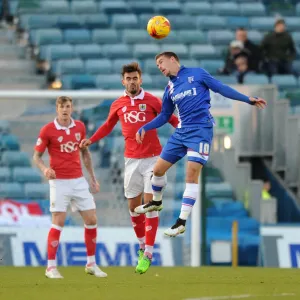 Marlon Pack vs. Cody McDonald Header Print, Bristol City v Gillingham 2014 Marlon Pack vs. Cody McDonald Header Print, Bristol City v Gillingham 2014