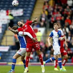 Maron Pack vs Connor Mahoney: Intense Clash at Ewood Park during Blackburn Rovers vs Bristol City Championship Match, 17th April 2017