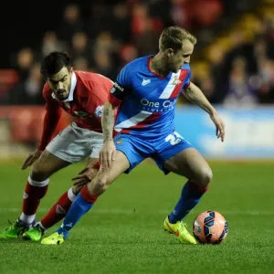Print of Marlon Pack in intense battle for the ball at Ashton Gate Stadium Print of Marlon Pack in intense battle for the ball at Ashton Gate Stadium