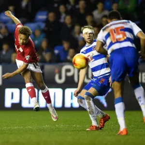 Maron Pack's Shot Blocked by Anton Ferdinand - Reading vs. Bristol City, 2016