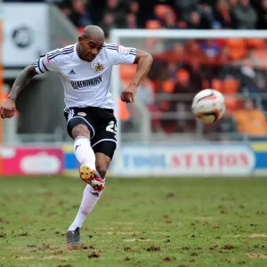 Marvin Elliott of Bristol City in Action against Blackpool, Npower Championship, 2013