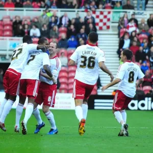 Marvin Elliott Scores the Winning Goal: Celebration with Team Mates (Bristol City vs. Middlesbrough)